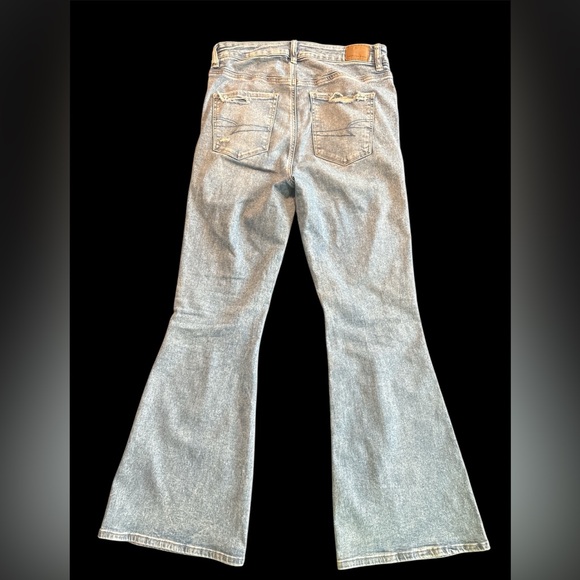 American Eagle Next Level Stretch Distressed Super High Rise Flare - Picture 2 of 2